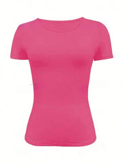 Women Slim Fit Basic T-Shirts - FlexX