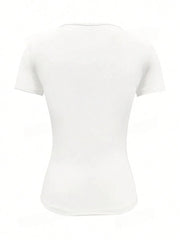 Women Slim Fit Basic T-Shirts - FlexX