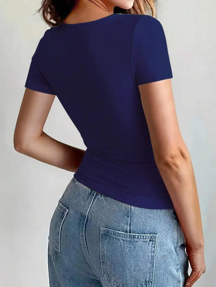 Women Slim Fit Basic T-Shirts - FlexX