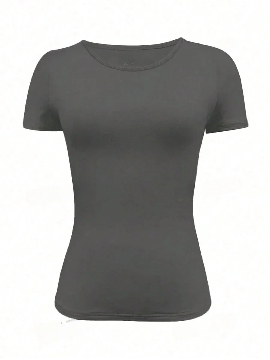 Women Slim Fit Basic T-Shirts - FlexX